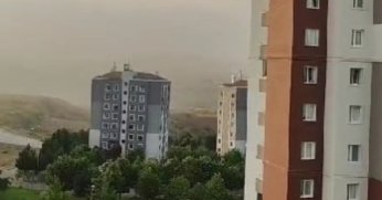 Gebze'de kum fırtınası başladı!