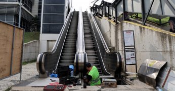 Umuttepe'de yürüyen merdivenlere bir aylık revizyon