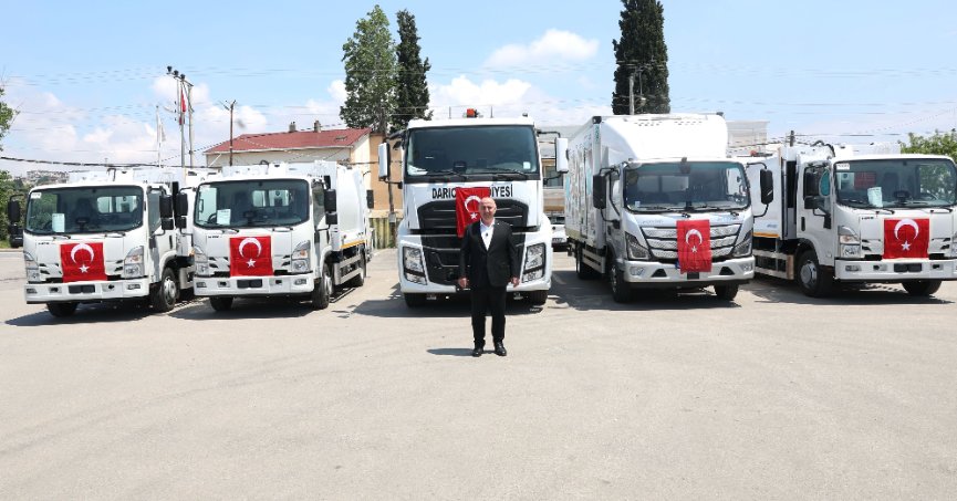 Darıca Belediyesinin araç filosuna 5 yeni hizmet aracı eklendi