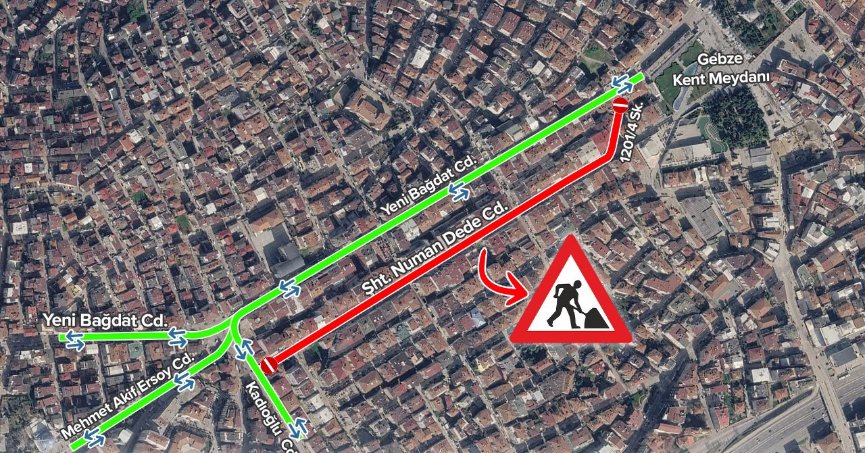 Gebze’de üstyapı çalışması uyarısı