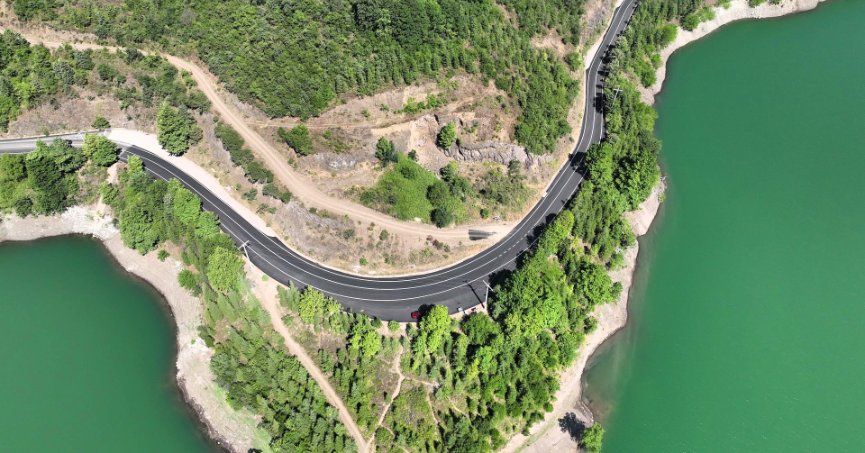 Yuvacık Barajı yolu yenilendi