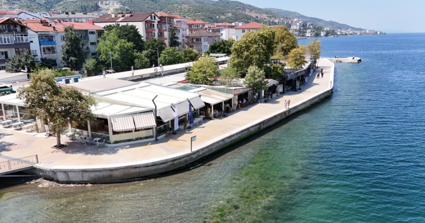 Değirmendere sahili dalga kırıcı setle güçlendirildi