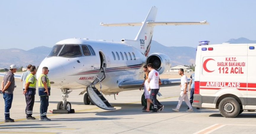 Girne’deki gemi kazasından etkilenen hamile kadın Kocaeli’ye nakledildi