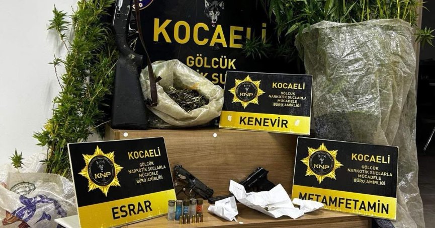 Kocaeli'de uyuşturucu operasyonu: Birçok madde ele geçirildi 