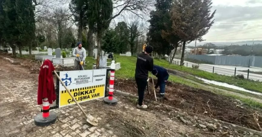 Gebze’de mezarlık alanı artık daha güvenli