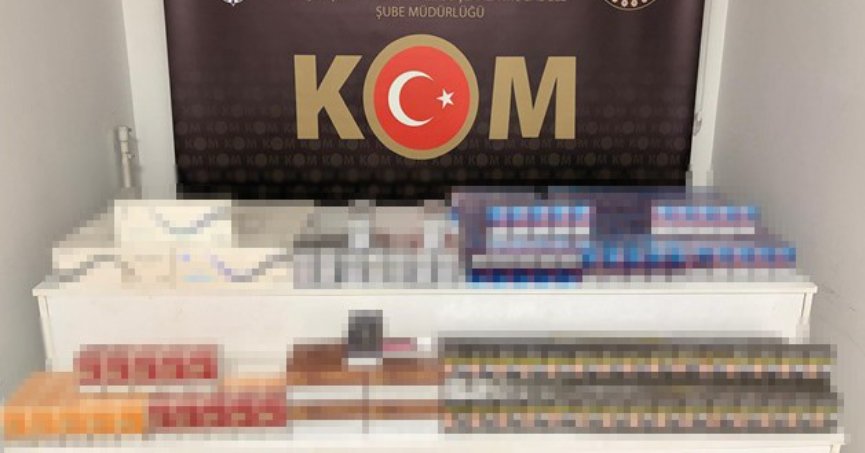 1410 paket kaçak sigara ele geçirildi 