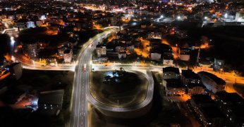 Dev proje, gece görüntüsüyle de göz kamaştırıyor
