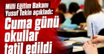 Cuma günü öğrencilere bayram!