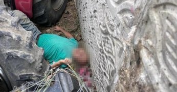 Dikkatsiz sürücü kullandığı traktörün altında kaldı 