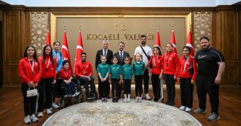 Sporcular Vali İlhami Aktaş’ı Ziyaret Etti