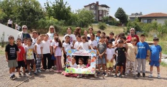 Kabaoğlu Mahallesinde çocuklar doyasıya eğlendi