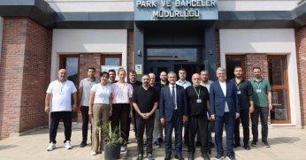 Lütfü Obuz, şantiye ziyaretlerine Park ve Bahçeler Müdürlüğünde devam etti 