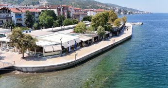 Değirmendere sahili dalga kırıcı setle güçlendirildi