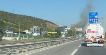 Körfez'de otluk alanda yangın çıktı