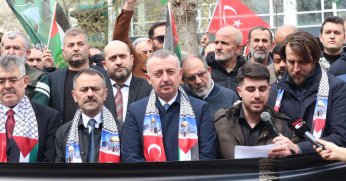 Fevziye Camii’nde Filistin için ortak tepki