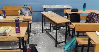 Ortaokulda sınıfın sıvaları düştü: 3 öğrenci yaralandı