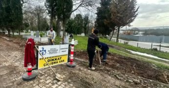 Gebze’de mezarlık alanı artık daha güvenli