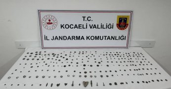 Dilovası'nda 271 tarihi eser ele geçirildi